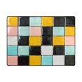 thumbnail image 5 of Yayeee Area Rugs for Living Room 5.2'x4' Non Slip Washable Bedroom Floor Carpet, Yellow Checkered Pattern, 5 of 6