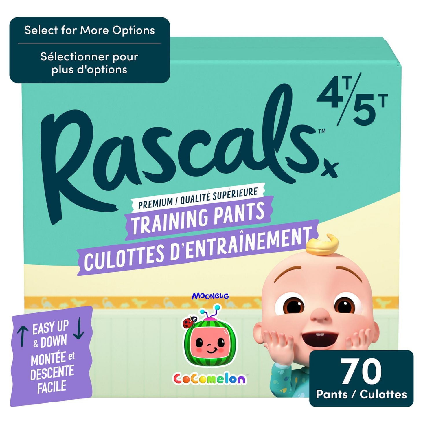 Rascals CoComelon Absorbent Potty Training Pants, Size 4T-5T, Carton ...