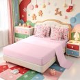 thumbnail image 3 of Manfei Vintage Christmas Santa Claus 7-Piece Twin Bedding,Western Xmas Festive Bedding Comforter Set,Pink Reversible, 3 of 7