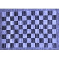 thumbnail image 1 of Ahgly Company Indoor Rectangle Checkered Blue Modern Area Rugs, 8' x 10', 1 of 4