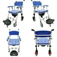 thumbnail image 5 of PreAsionAluminum Toilet Chair Shower Chair Wheelchair with Removable Bed Pan with Brake for Elderly and Patients, 5 of 12