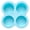 Sky Blue, variant on Pink Silicone 4-Cavity Round Column Cake Mold, 13.6x13.6cm, Non-Stick for Sweet Baking (1pc)