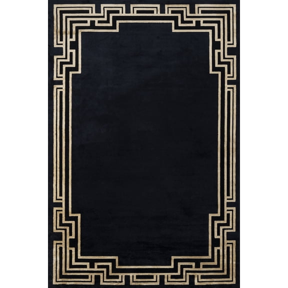 Black Framed Area Rugs for Living Room Washable Rugs Boho Moroccan Area Rug Soft Neutral Geometric Bohemian Carpet Distressed Indoor Rug for Bedroom Dining Room Office Foldable Nonslip Rug