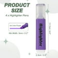 thumbnail image 2 of Uxcell Highlighter Pen, 4 Pack Water Based Broad Tip Writing Marker Pens Cute Pastel Colored Highlighter Studying Supplies for Office Home Daily Use, H5821 Purple, 2 of 6