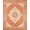 Burnt Orange, Pattern 10, variant on Design&I 8'x10' Washable Area Rug Sleek Flatweave Pet Friendly Orange Burnt Vintage Scroll Border Ornate Decorative Terracotta for King Size Bedroom, Under Bed