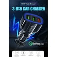 thumbnail image 4 of Quick Charge 3.0 Car Charger 30W 3-Port Car Adapter, QC3.0 Compatible with Galaxy S10 S10e S10+ S9 S8 S7 S6 Edge Plus Note 8 9 10, iSmart Compatible iPhone XS XR X 8 7 Plus, iPad Pro Air Mini and More, 4 of 5