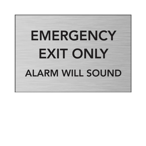 Emergency Exit Only Alarm Will Sound