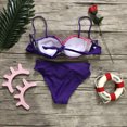 thumbnail image 3 of Yiwula Women Swimwear Beachwear Gradient Print 2 Pieces Bikini Swimsuit Bathing Suit Swimsuit for women, 3 of 4