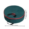 thumbnail image 3 of Christmas Wreath Storage Bag, 60cm Round Holiday Wreath Container with Reinforced Handles, PVC Material Christmas Decoration Storage Bag -Green, 3 of 7
