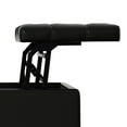 thumbnail image 5 of Simpli Home Harrison 30 inch Wide Transitional Square Small Coffee Table Storage Ottoman in Midnight Black Vegan Faux Leather, 5 of 14