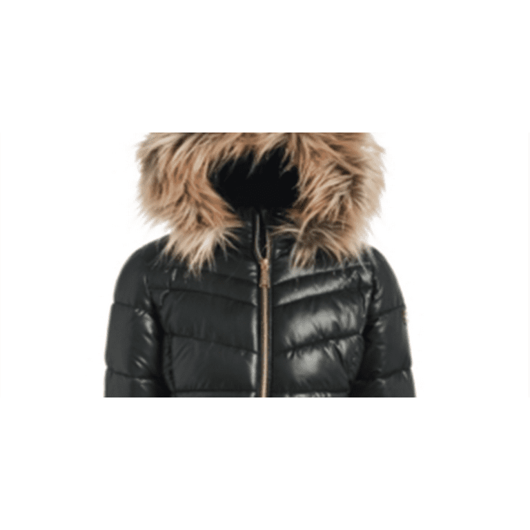 Michael Kors Toddler Girl's Stadium Puffer Jacket with Removable Faux Trimmed Hood Black Size 2T - Walmart.com