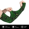 thumbnail image 3 of Fotbe Green Bright Web with Spiders UV Sun Protection Arm Sleeves - Tattoo Cover Up - Basketball Arm Sleeve UPF 50 Cooling for Men Women, 3 of 8