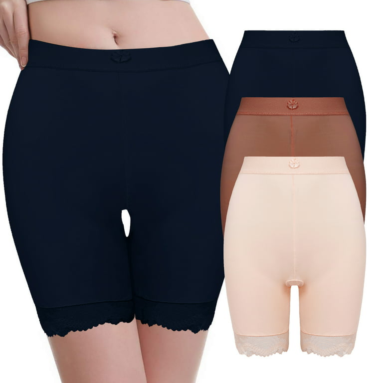 3 Pack Women's Slip Shorts for Under Dresses High Waisted Women's Slip  shorts for Under Dress D-L