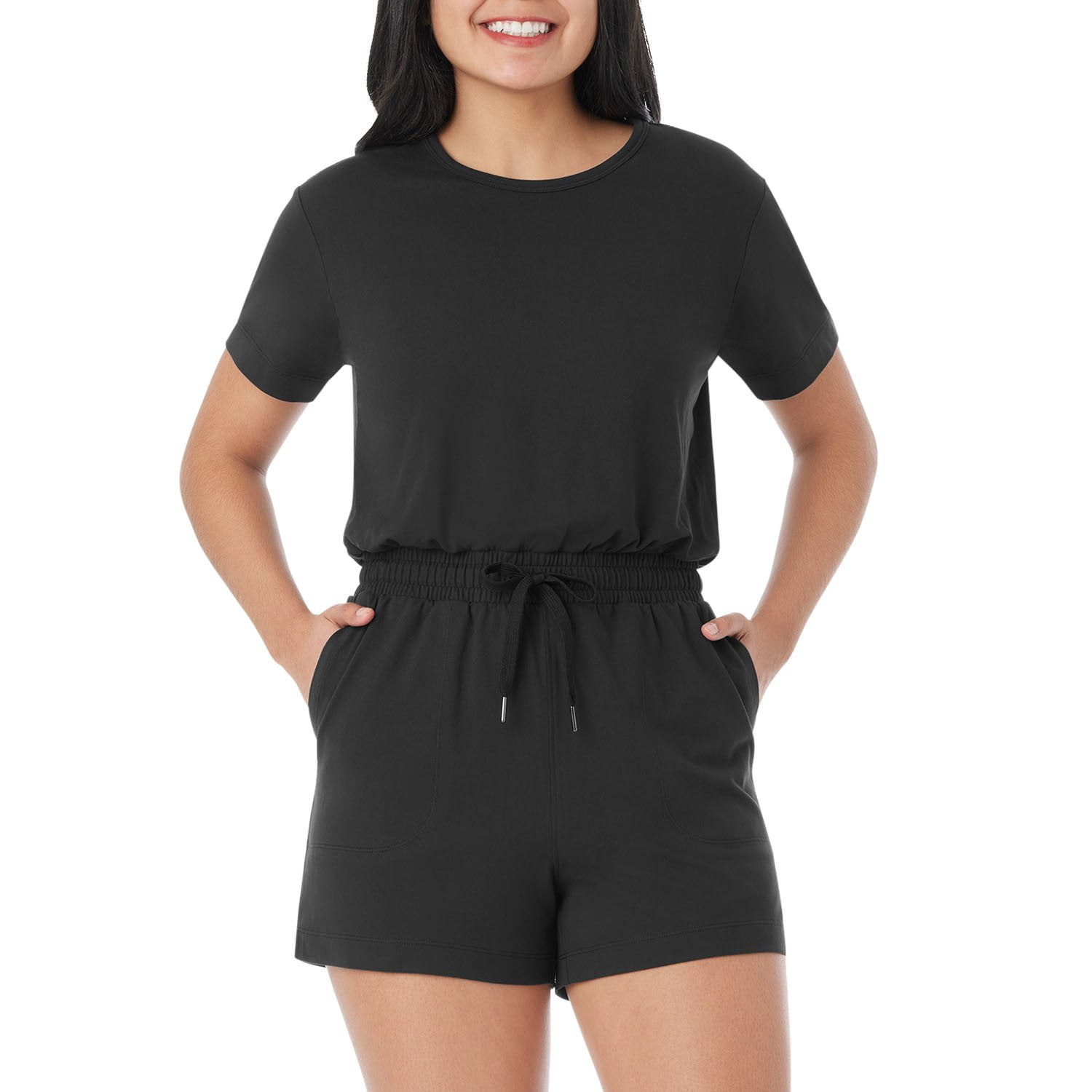 【未使用タグ付き】SOFT LACE FLOWER ROMPERS ブラック　S Member's Mark Women's Favorite Soft Romper - Samsclub.com