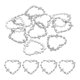 thumbnail image 1 of Uxcell Corazón Flor Forma Aleación Abierto Parte Pendientes DIY Marco Hueco, Plata Clara 30 Paquete, 1 of 1