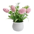 thumbnail image 2 of Simulated Spotted Egg Mini Potted Plant, Easter Decorative Centerpiece With Artificial Foliage, for Tabletop Display, Pink, 2 of 7
