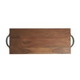 thumbnail image 5 of DecMode 28" x 10" Brown Wood  Tray with Black Metal Handles, 1-Piece, 5 of 7