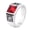 Red, variant on Men's Square Gemstone Stainless Steel Ring Vintage Personalized Punk Gothic Jewelry Black Size 10