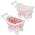 thumbnail image 4 of HLONK 2 Pcs Baby Shower Favors Basket Decor Simulated Rattan Cart Adult, 4 of 8