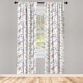 thumbnail image 4 of Ambesonne Space Window Curtains, Rockets Stars Aliens Earth, Each 28" W x 63" L, Pale Blue and Purple Grey, 4 of 4