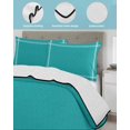 thumbnail image 4 of Quilts Twin Size, Pure Teal Green Soft Comforter Bedding Set for Bed, Simple Solid Color Lightweight Quilted Bedspread with Pillow Cover(2 Pieces) for All Season, 68x86 Inch, 4 of 6