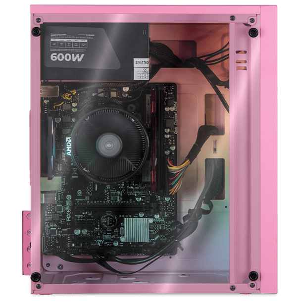 PC Gamer Xtreme AMD Radeon Vega Renoir Ryzen 5600G 8GB SSD 250GB Monitor  WIFI Rosa