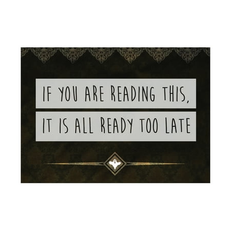 Vintage Halloween Pictures (If You Are Reading This It Is All Ready Too Late Print Ghost Picture Vintage Design Fun Humor Halloween Seasonal)