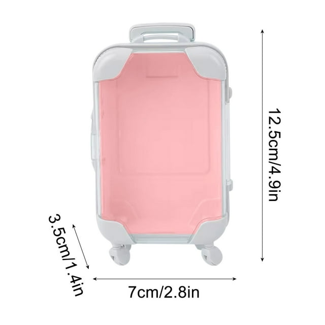 Birdeem Chariot de Rangement Mini Simulé Marchable Valise Cosmétique Boîte de Rangement Décoration d'Ameublement
