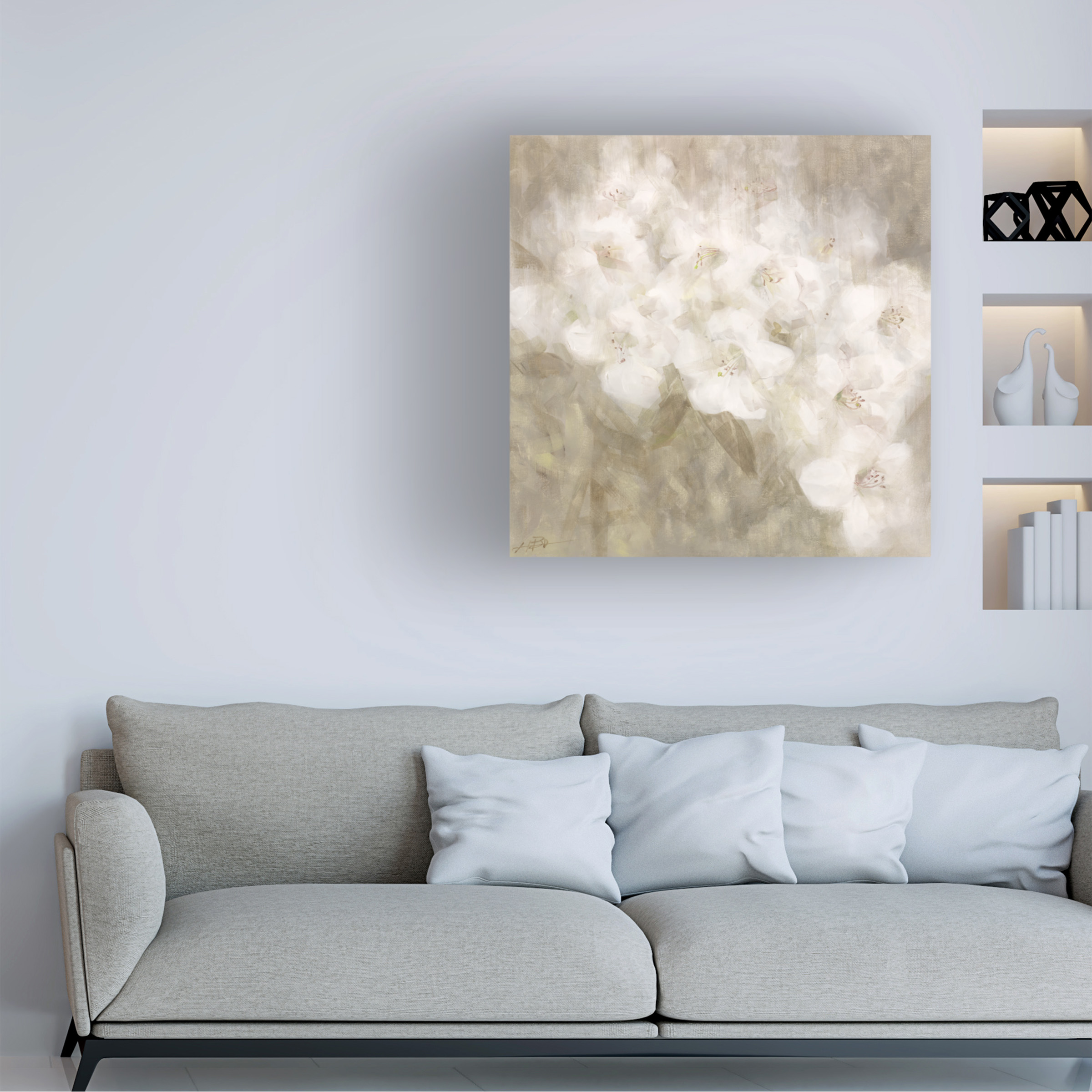 Li Bo 'Wild Flowers II' Canvas Art
