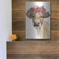 thumbnail image 5 of Luxe Metal Art 'Flowered Cow II' by Annie Warren, Metal Wall Art, 12"x16", 5 of 9