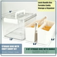 thumbnail image 3 of RETRONLY Clear Craft Box with Handle - Stack & Carry Storage Containers, Storage Bins with Dividers, Plastic Portable Storage Box with Art Caddy Organizer, 3 of 6