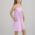 thumbnail image 5 of Dress for Girls Casual Dresses Sleeveless A-line Sundress Summer Dresses for Girls 5-13 Party Dress Purple 8-9 Years, 5 of 6