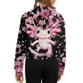 thumbnail image 6 of Chaqlin Cherry Blossom Axolotl Print Camping Sweatshirts Hiking with Pocket School Sweatshirts College Sweatshirt Sports Sweatshirt Size 7-8, 6 of 7