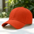 thumbnail image 7 of Baseball Caps For Men And Women Adjustable Casual Baseball Cap Solid Color Outdoor Sun Protection Sports Hat For Workout Golf & Everyday Wear Saffron, 7 of 7