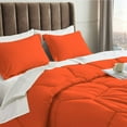 thumbnail image 3 of 5 Piece Honeycomb Design Comforter Set, 800 TC, 100% Egyptian Cotton, Oversized Super King Size Orange Solid, 3 of 5