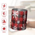 thumbnail image 5 of 12oz Coffee Tumblers Red and Black Christmas Snowflake Pattern Stainless Steel Vacuum Insulated Travel Tumbler Coffee Cups Mug with Lid and Straw with Cleaning Brush for Cold & Hot Drinks, 5 of 5