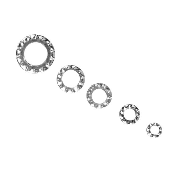 Toothed Lock Washer, Serrated Lock Washer for Electrical Connections Vehicle Spring Lock Washers