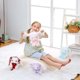 thumbnail image 4 of Stuffed Animal Doll Plush Toys, Plushie Animal Toys, Cute Plush Animals, Lolita Bunny 9 Inches, Children's Gifts Rabbit (Pink), 4 of 4