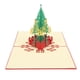 thumbnail image 5 of Tarjeta de felicitación navideña tridimensional, papel decorativo de forma especial con sobre, árbol de Navidad rojo 3D, 5 of 12