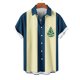 thumbnail image 3 of Mens Manga Corta Botón Abajo Camisas, Cuello de Vuelta Navidad Impresa Blusa, Top de Moda Casual, 3 of 4