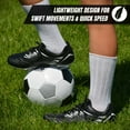 thumbnail image 7 of Vizari Valencia FG Soccer Cleats for Men and Women | Wide Fit Football Shoes with TPU Studs - BLACK/WHITE, 9.5, 7 of 7