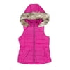 PS FROM AEROPOSTALE Fur Trim Hooded Vest (Little Girls & Big Girls)