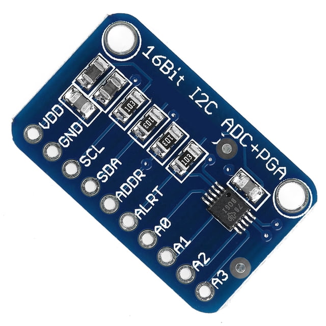 Placa de desarrollo ADC I2C DE 16 bits, Módulo Convertidor analógico A digital de alta precisio conmplificador de ganancia programable