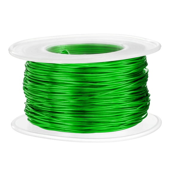 Uxcell 20 Gauge Aluminum Craft Wire 0.8mm 98.5ft Flexible Bendable Anodized Metal Jewelry Sculpting Wire for Jewelry Making Modelling Craft DIY, Green