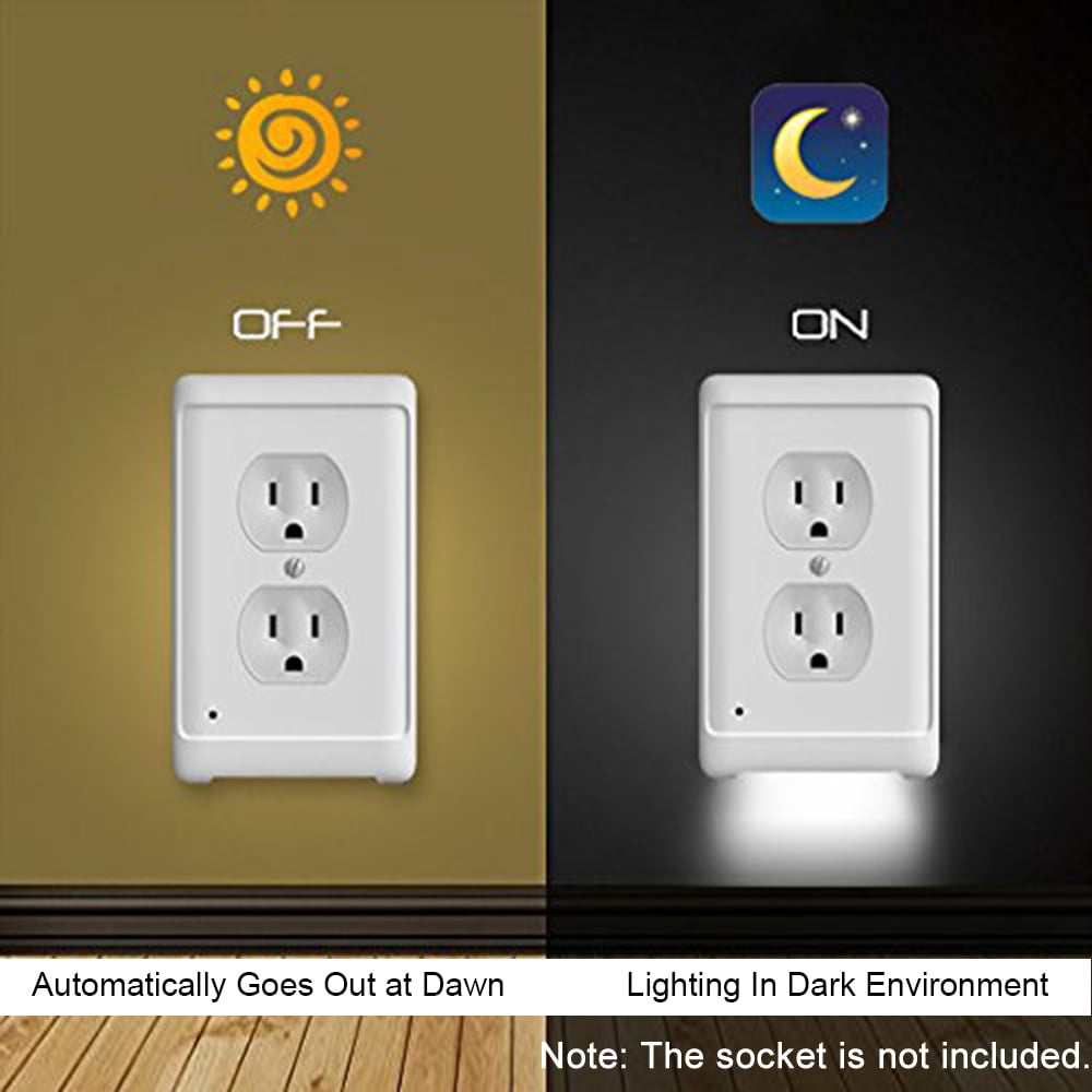 Duplex Wall Outlet Cover with LED Night Lights Aisle Light Light