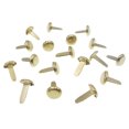 thumbnail image 1 of 1000 piezas de clavos de esquina de dos patas de color dorado redondo, clavos de dos patas, clavos de cabeza cepillada, material de bricolaje para niños, 1 of 4