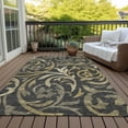 thumbnail image 6 of Addison Rugs Chantille Indoor/Outdoor Transitional Swirls Black Washable Rectangle Rug, 5' x 7'6", 6 of 6