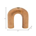 thumbnail image 2 of Sagebrook Home 17559-01 6 in. Wood Horseshoe Vase, Brown, 2 of 9