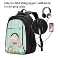 thumbnail image 2 of Balery White Bunny Bottom And Easter Eggs Mochila con carga USB para hombre y mujer - Mochila impermeable y antirrobo para portátil con puerto USB para viajes, trabajo, estudios y universidad, 2 of 7