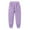 Purple, variant on WRKEKC Insulated Snow Pants for Boys and Girls Solid Color Thickened Cotton-Filled Waterproof Elastic Waist Cuffed Ankles Loose-Fit Winter Pants for 4-15 Years Kids